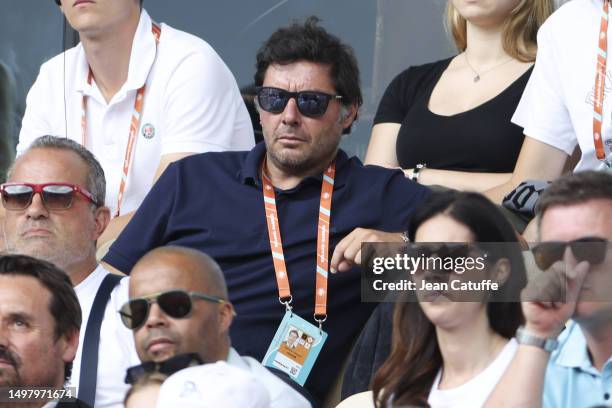 Sebastien Grosjean attends the 2023 French Open at Roland Garros on June 11, 2023 in Paris, France.