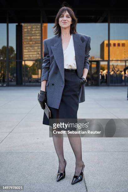 Charlotte Gainsbourg attends the Saint Laurent SS24 menswear collection presentation at Neue Nationalgalerie on June 12, 2023 in Berlin, Germany.
