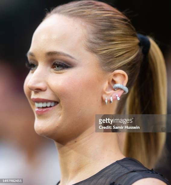 Jennifer Lawrence attends the "No Hard Feelings" UK Premiere at Odeon Luxe Leicester Square on June 12, 2023 in London, England.