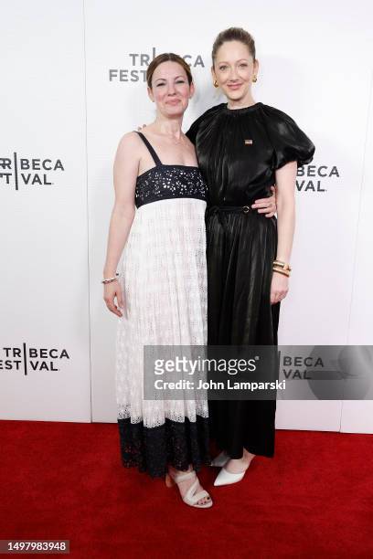 Kate Arrington and Judy Greer attend the premiere of "Eric LaRue" during the 2023 Tribeca Festival at AMC 19th Street on June 12, 2023 in New York...