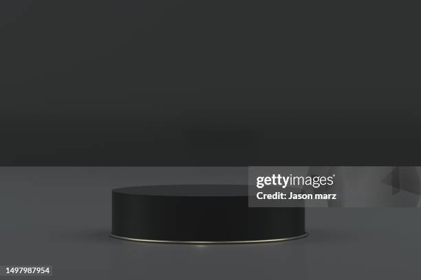 black 3d display platform space - podium stock pictures, royalty-free photos & images