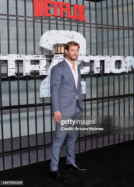 Chris Hemsworth attends the Netflix's "Extraction 2" New York premiere at Jazz at Lincoln Center on June 12, 2023 in New York City.