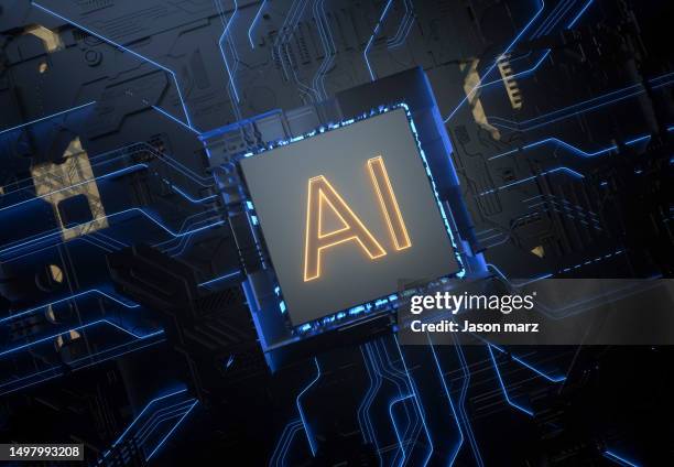 "3d rendering of abstract 
computer chip of artificial inteligence" - human brain stock pictures, royalty-free photos & images