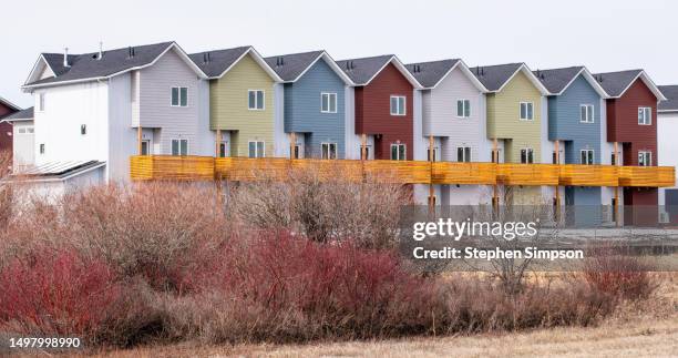 new condos, montana - bozeman stock pictures, royalty-free photos & images