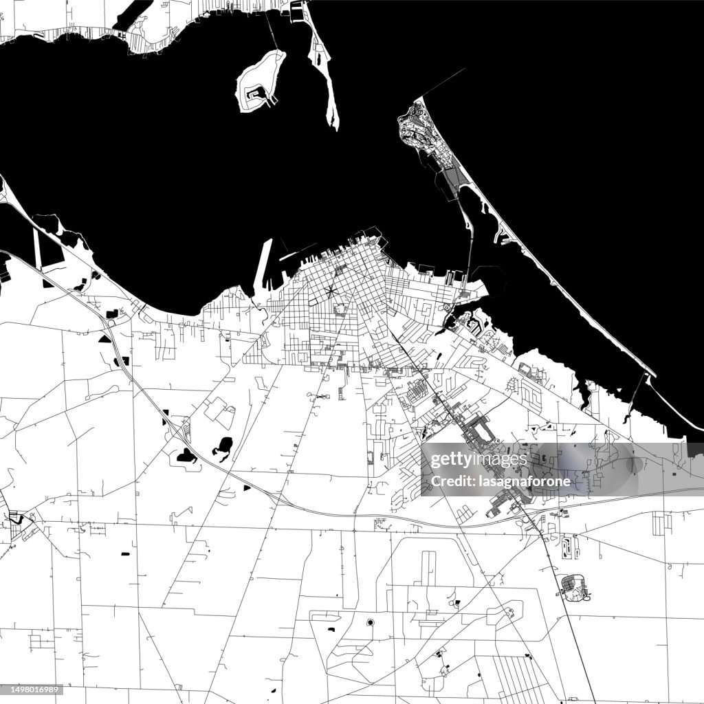Sandusky, Ohio, USA Vector Map