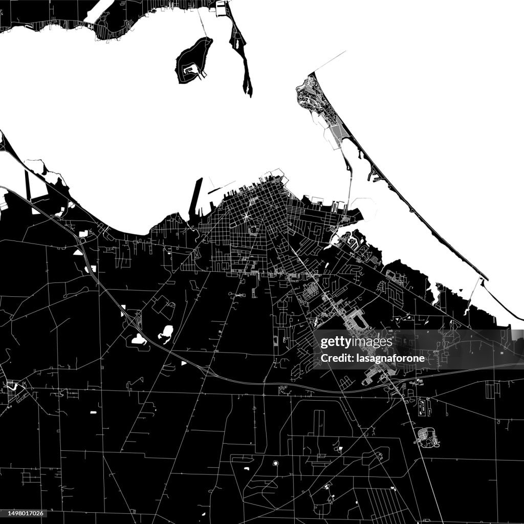 Sandusky, Ohio, USA Vector Map