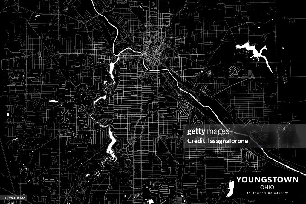 Youngstown, Ohio, USA Mapa vectorial