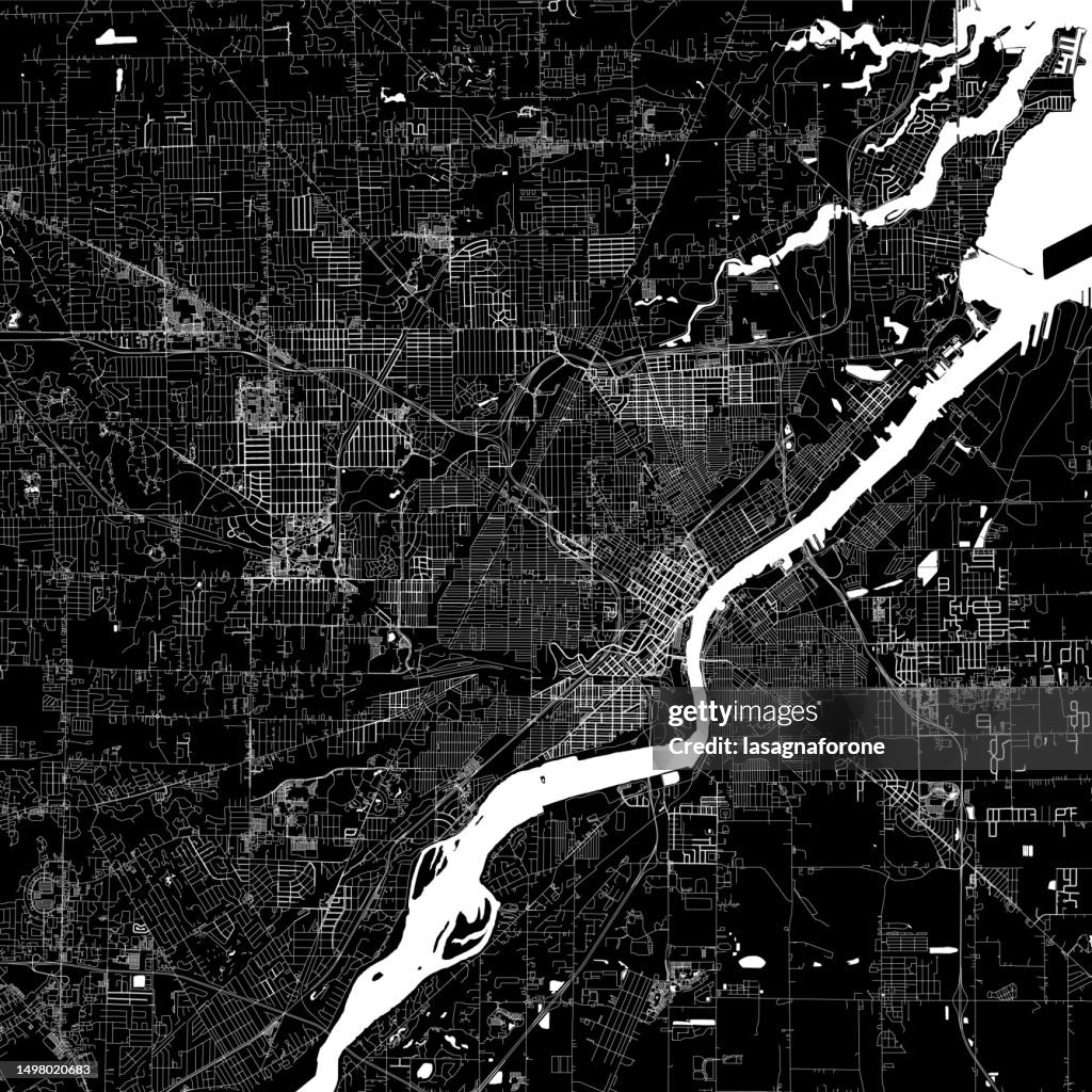 Toledo, Ohio, USA Vector Map
