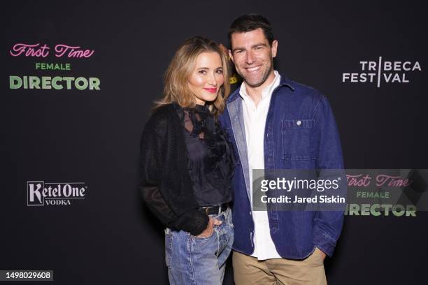 Tess Sanchez and Max Greenfield attend as Ketel One Vodka Co-Hosts the After Party for the Premiere of ‘First Time Female Director’ at Tribeca...