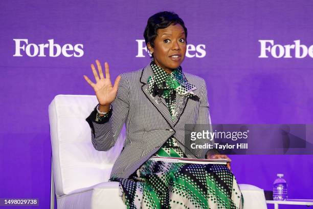 Mellody Hobson speaks during the 2023 Forbes Iconoclast Summit at Pier 60 on June 12, 2023 in New York City.