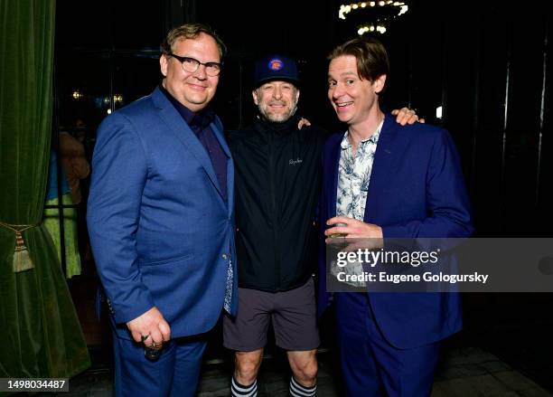 Andy Richter, Jon Glaser and Tim Heidecker attend the Tribeca Festival Premiere Party For "First Time Female Director" at The Bowery Hotel on June...