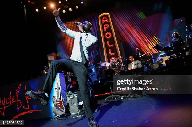 Wyclef Jean performs during 2023 Apollo Spring Benefit at The Apollo Theater on June 12, 2023 in New York City.