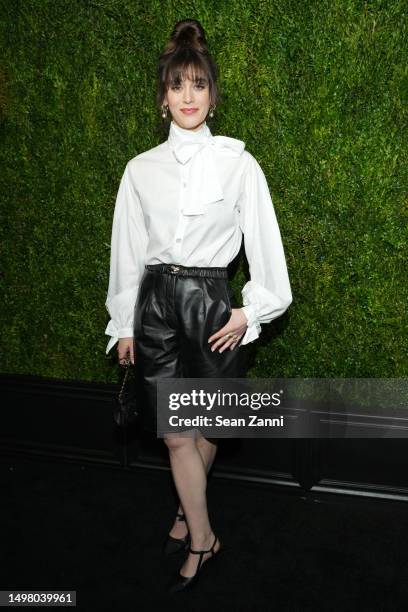 Lizzy Caplan , wearing CHANEL, attends CHANEL Tribeca Festival Artists Dinner at Balthazar on June 12, 2023 in New York City.
