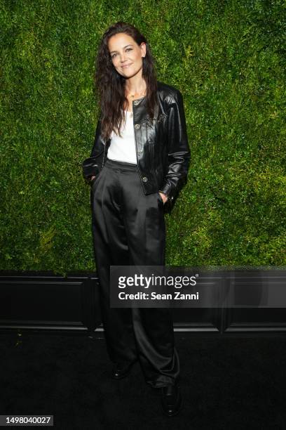 Katie Holmes , wearing CHANEL, attends CHANEL Tribeca Festival Artists Dinner at Balthazar on June 12, 2023 in New York City.