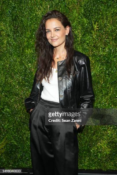 Katie Holmes , wearing CHANEL, attends CHANEL Tribeca Festival Artists Dinner at Balthazar on June 12, 2023 in New York City.