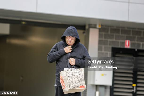 Brett Andrew Button the bus driver from the Hunter Valley crash where 10 people died, leaves Cessnock Police Station after the court granted him bail...