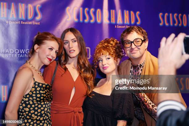 Morgan Smith, Saraanne Fahey, Carly Casey, and Ryan O'Connor attend SCISSORHANDS: A Musical Homage Concert Reunion at the Bourbon Room on June 12,...