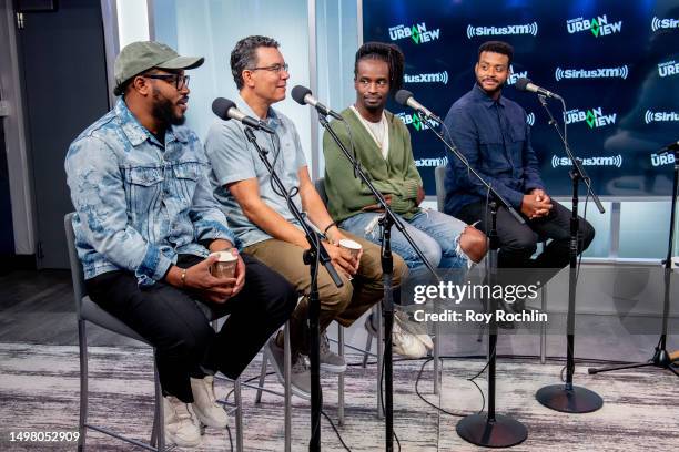 Ryan Coogler, Pete Nicks, DJ Dahi and Kris Bowers visit SiriusXM at SiriusXM Studios on June 12, 2023 in New York City.