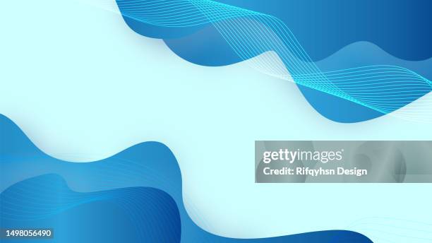 modern liquid blue gradient abstract background with wave curve layer - frozen lake stock illustrations