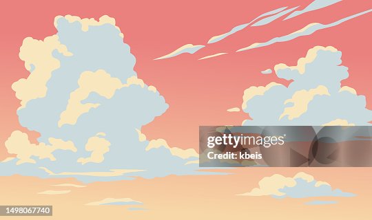 Wolken am orangefarbenen Himmel Wolken am orangefarbenen Himmel