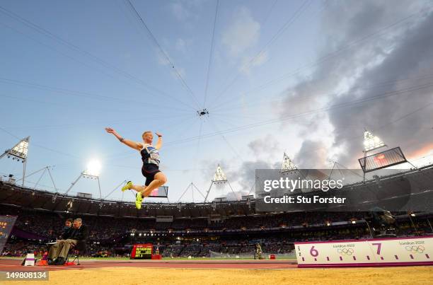 Greg Rutherford of Great Britain competes in the Men's Long Jump Final on Day 8 of the London 2012 Olympic Games at Olympic Stadium on August 4, 2012...