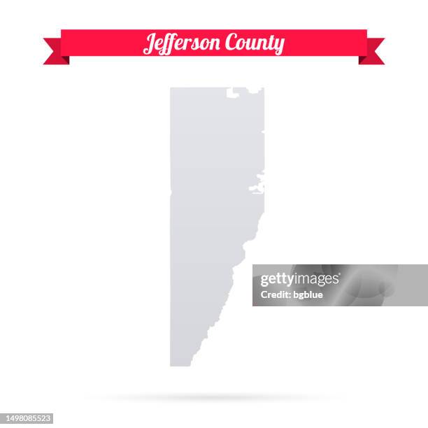 jefferson county, colorado. map on white background with red banner - golden colorado stock illustrations