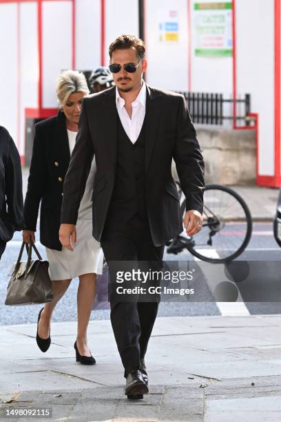 Lee Ryan arrives at The City of Westminster Magistrates Court on June 13, 2023 in London, England. Lee Ryan is trying to reverse his plea for...