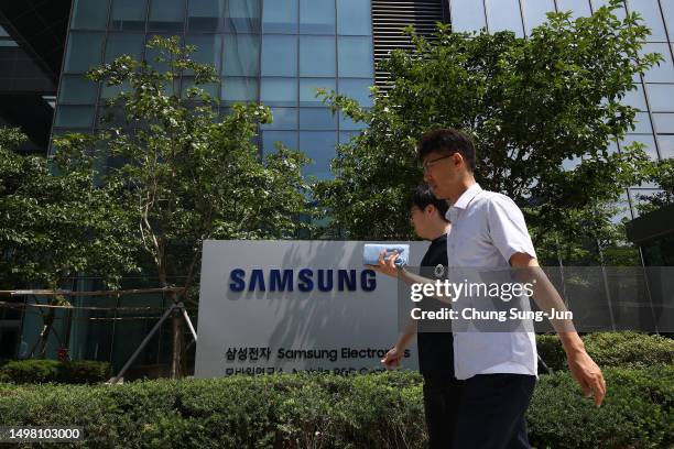 General view outside the Samsung Electronics HQ, Samsung Digital City, on June 13, 2023 in Suwon, South Korea. Established in 1969, Samsung Digital...