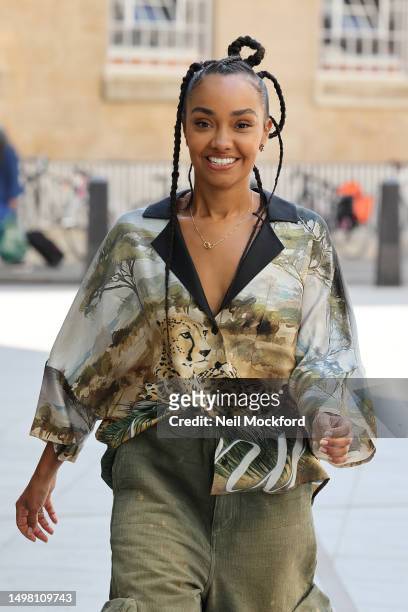 Leigh-Anne Pinnock arriving at BBC Radio One Studios on June 13, 2023 in London, England.