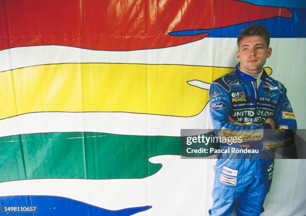 Portrait of Jos Verstappen from the Netherlands, driver of the Mild Seven Benetton Ford Benetton B194 Ford V8 before the Formula One Mobil 1 German...