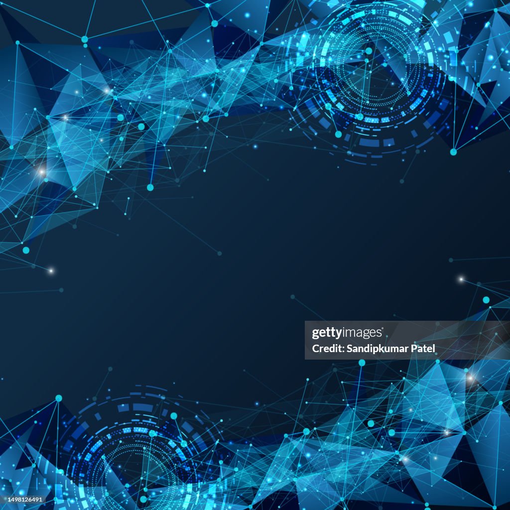 Abstract Geometric Tech Background Design High-Res Vector Graphic ...