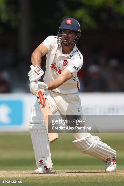 Alastair Cook of Essex bats during the LV= Insurance County Championship Division 1 match between Essex and Somerset at Cloud County Ground on June...