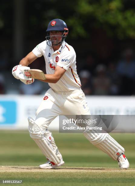 Alastair Cook of Essex bats during the LV= Insurance County Championship Division 1 match between Essex and Somerset at Cloud County Ground on June...