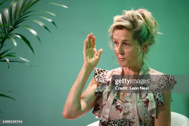 President of the British Chambers of Commerce Martha Lane Fox is seen onstage during the London Tech Week conference at The Queen Elizabeth II...