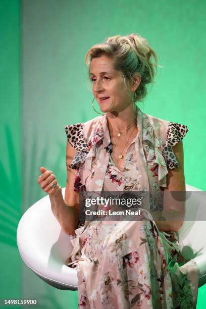 President of the British Chambers of Commerce Martha Lane Fox is seen onstage during the London Tech Week conference at The Queen Elizabeth II...