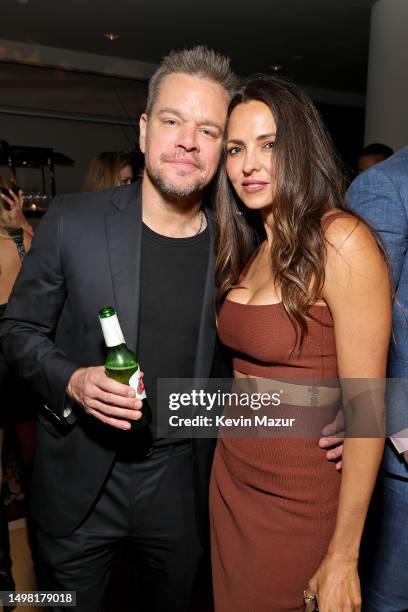 Matt Damon and Luciana Damon attend Netflix's Extraction 2 New York Premiere at Jazz at Lincoln Center on June 12, 2023 in New York City.