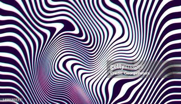 abstract background of rippled, wavy lines with glitch technique - morphing stock illustrations