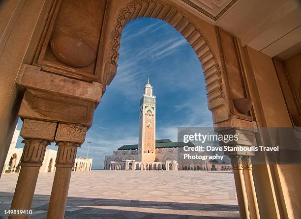 amazing hassan ii mosque in casablanca - casablanca morocco stock pictures, royalty-free photos & images