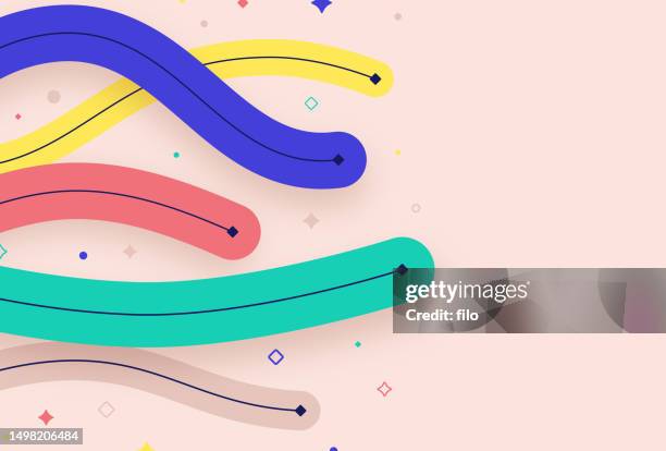 illustrations, cliparts, dessins animés et icônes de lignes de mouvement arrière-plan abstrait - fibre optique