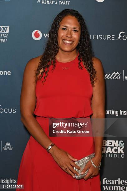 Garnet Mackinder attends the London premiere of "Game On: The Unstoppable Rise of Women's Sport" at Everyman Broadgate on June 13, 2023 in London,...