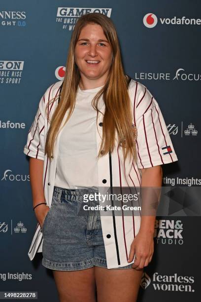 Poppy Cleall attends the London premiere of "Game On: The Unstoppable Rise of Women's Sport" at Everyman Broadgate on June 13, 2023 in London,...
