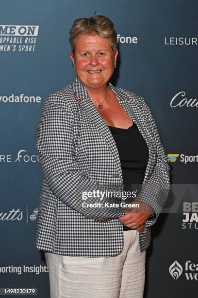 Lisa Wainwright MBE attends the London premiere of "Game On: The Unstoppable Rise of Women's Sport" at Everyman Broadgate on June 13, 2023 in London,...