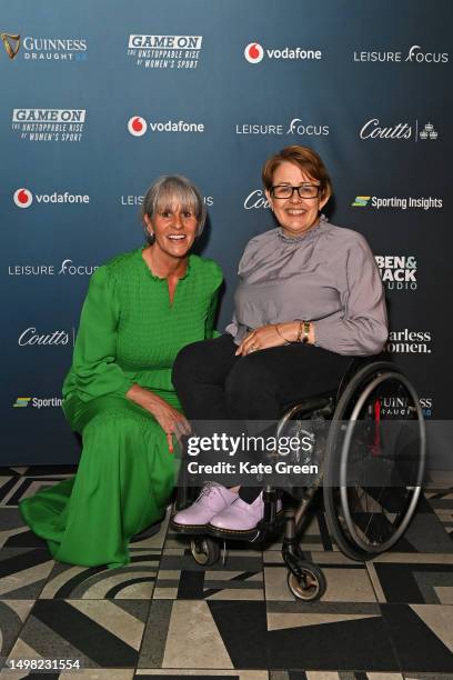 Director and Producer Sue Anstiss, MBE and Tanni Grey-Thompson attend the London premiere of "Game On: The Unstoppable Rise of Women's Sport" at...