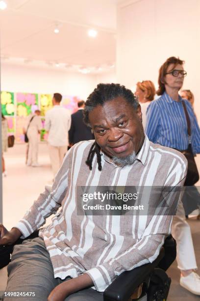 Yinka Shonibare attends the Art Basel 2023 press preview at Messe Basel on June 13, 2023 in Basel, Switzerland.