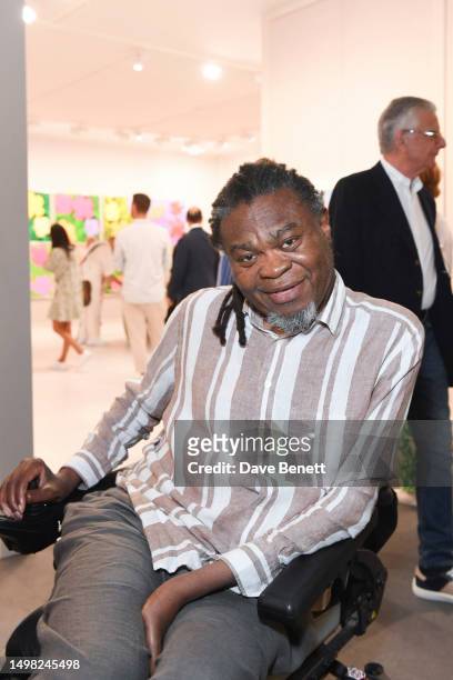 Yinka Shonibare attends the Art Basel 2023 press preview at Messe Basel on June 13, 2023 in Basel, Switzerland.