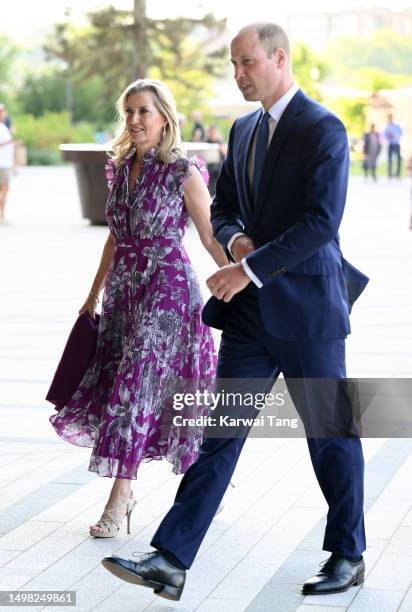 Sophie, Duchess of Edinburgh and Prince William, Prince of Wales attend a private screening of "Rhino Man", hosted by United For Wildlife at...