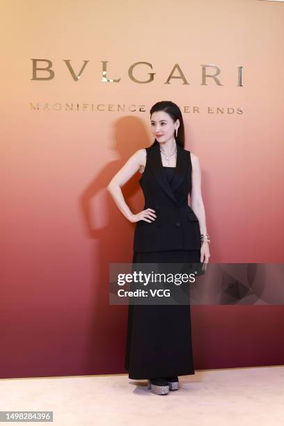 Actress Cecilia Cheung Pak-chi attends Bvlgari event on June 13, 2023 in Shanghai, China.