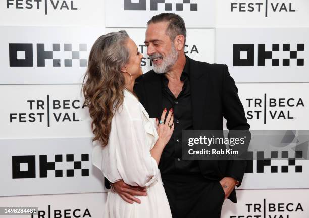 Hilarie Burton Morgan and Jeffrey Dean Morgan attend the "The Walking Dead: Dead City" Premiere during the 2023 Tribeca Festival at BMCC Theater on...