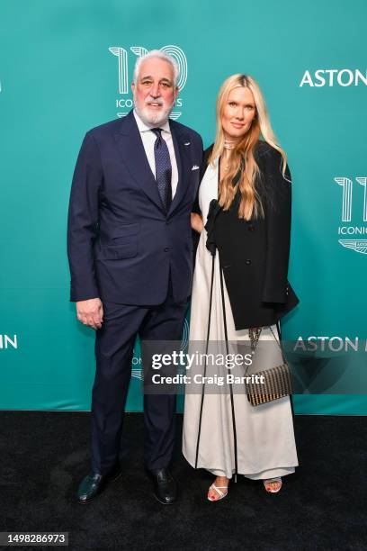 Lawrence Stroll, Executive Chairman of Aston Martin, and Raquel Stroll attend the grand opening of Q New York, Aston Martin’s first ultra-luxury...