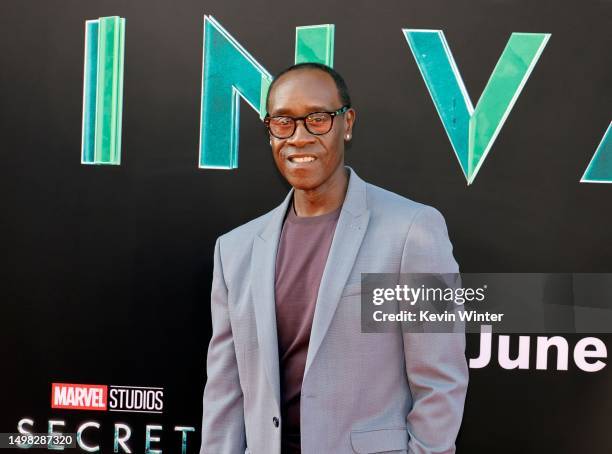 Don Cheadle attends Marvel Studios' "Secret Invasion" launch event at El Capitan Theatre on June 13, 2023 in Los Angeles, California.